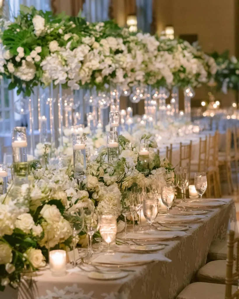Elevated Glass Candle Centerpieces