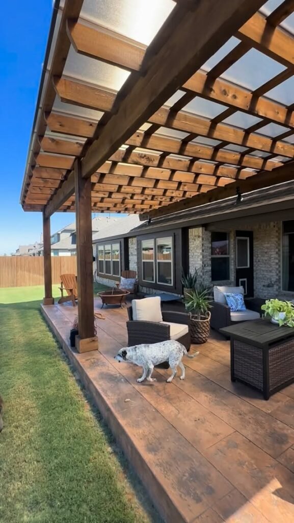 Extended Covered Deck Patio