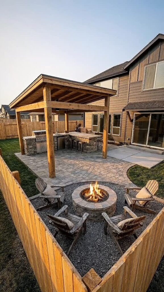 Fire Pit Dining Combo Patio