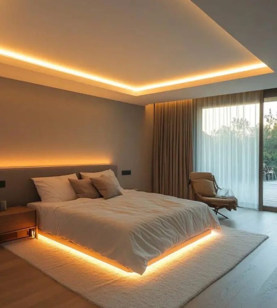 Floating Bed LED Glow