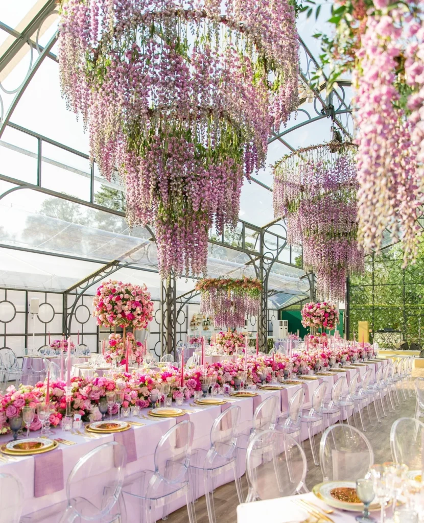  Floral Hanging Chandelier Canopy
