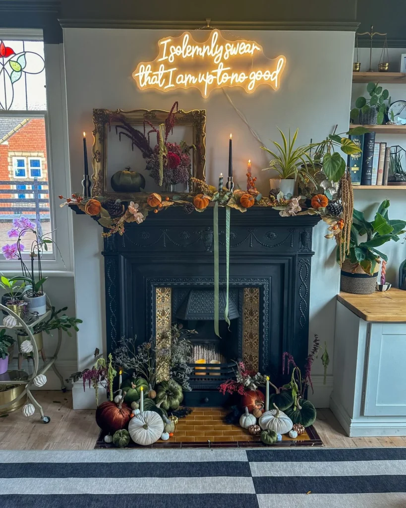 Floral Mantel Feature
