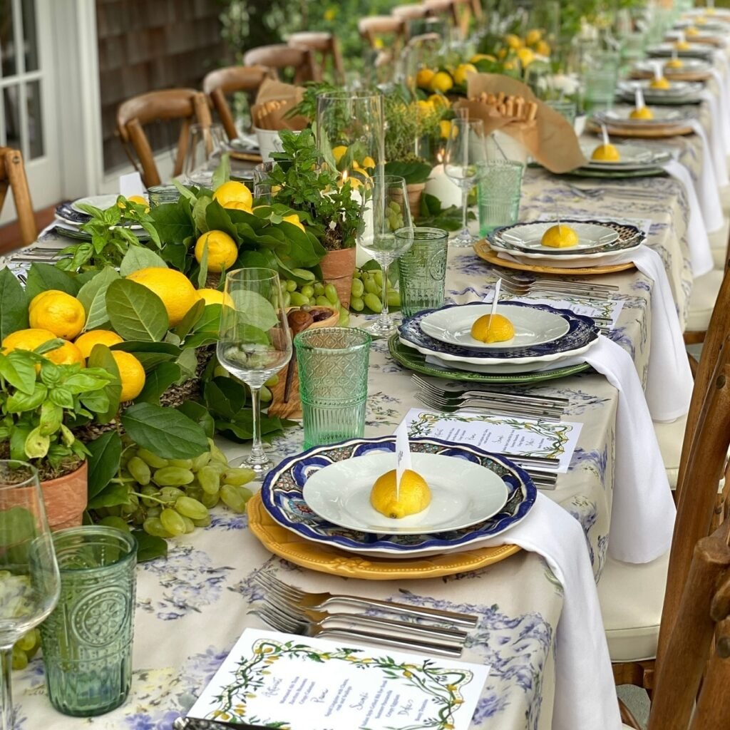 Garden Lemon Dinner Table