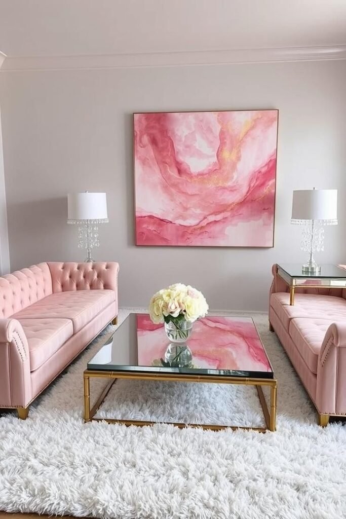 Glam Blush Living Room