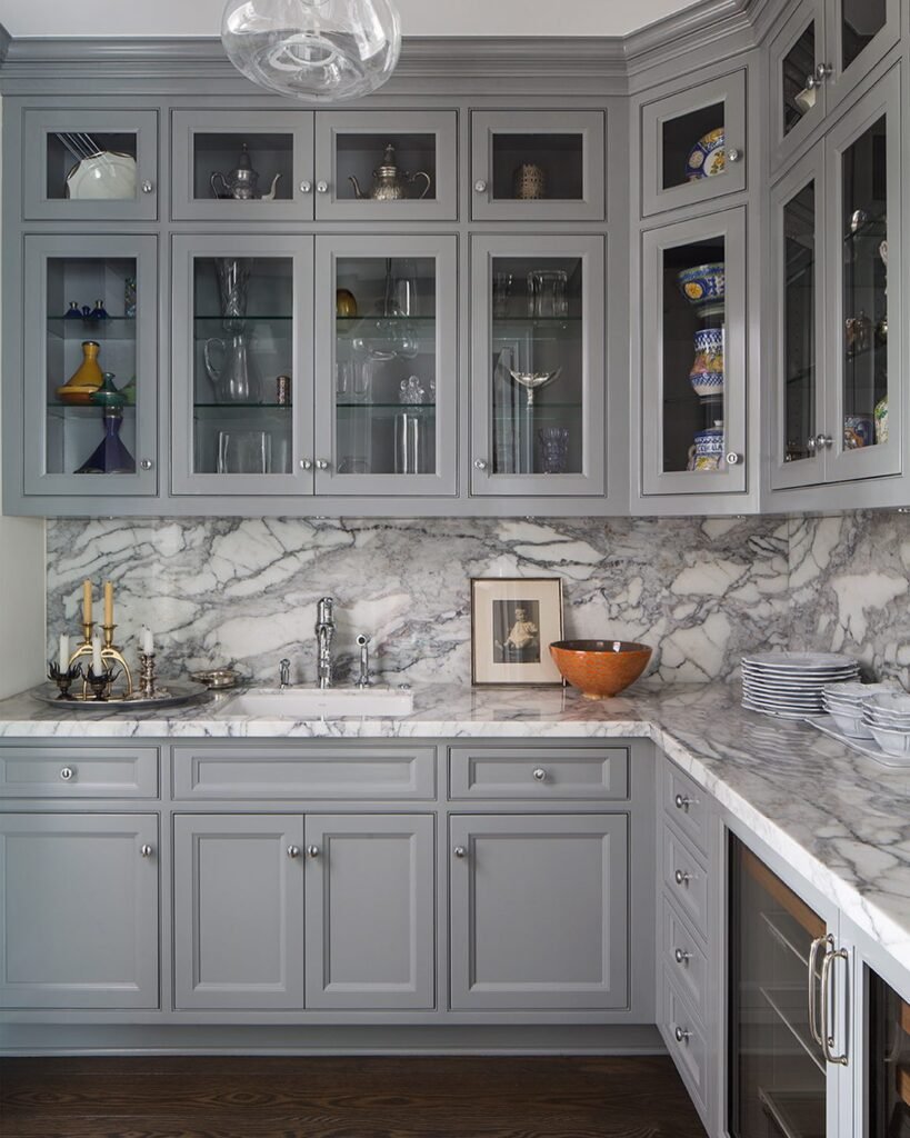 Glass Cabinet Gray Style