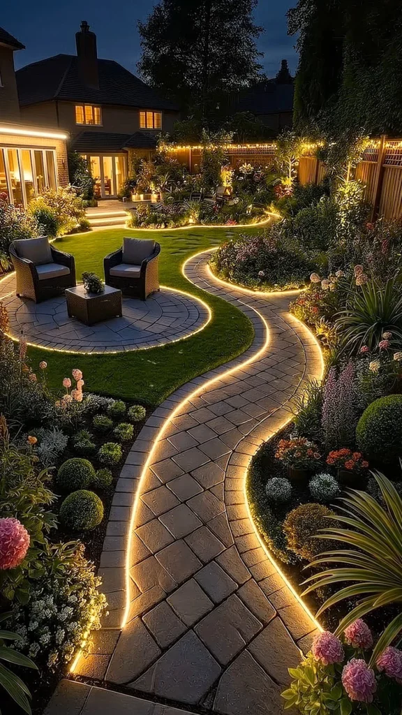 Glowing Curved Walkway