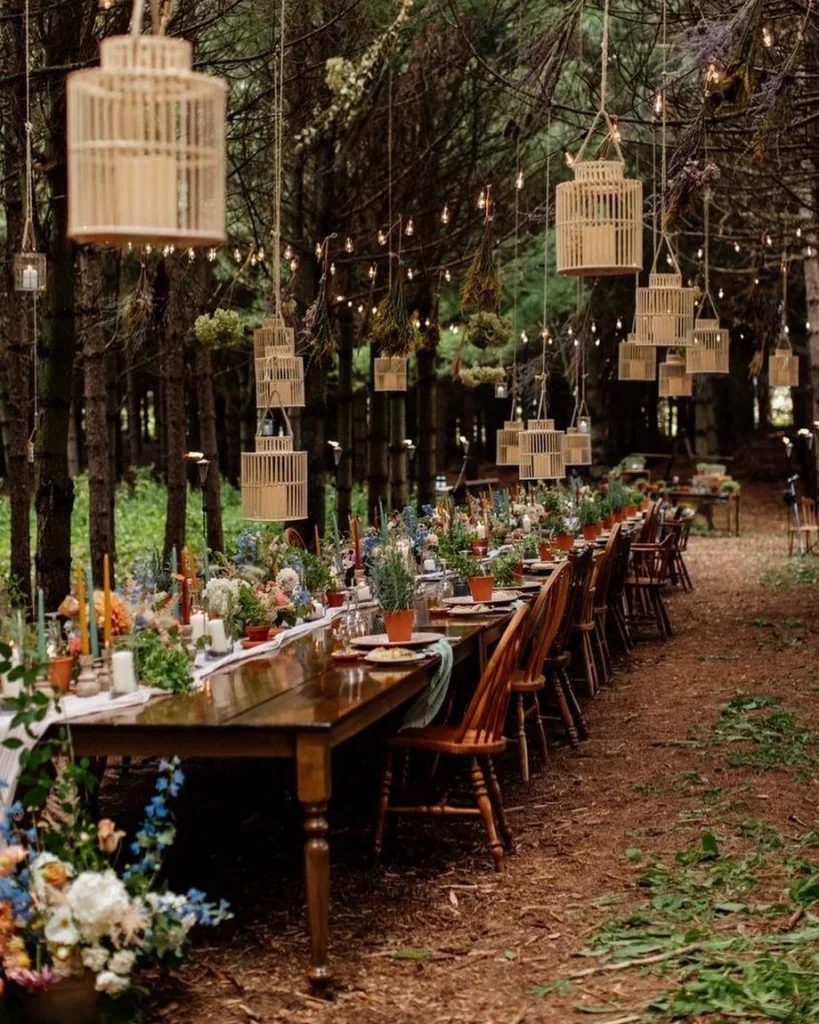 Hanging Lantern Forest Setup