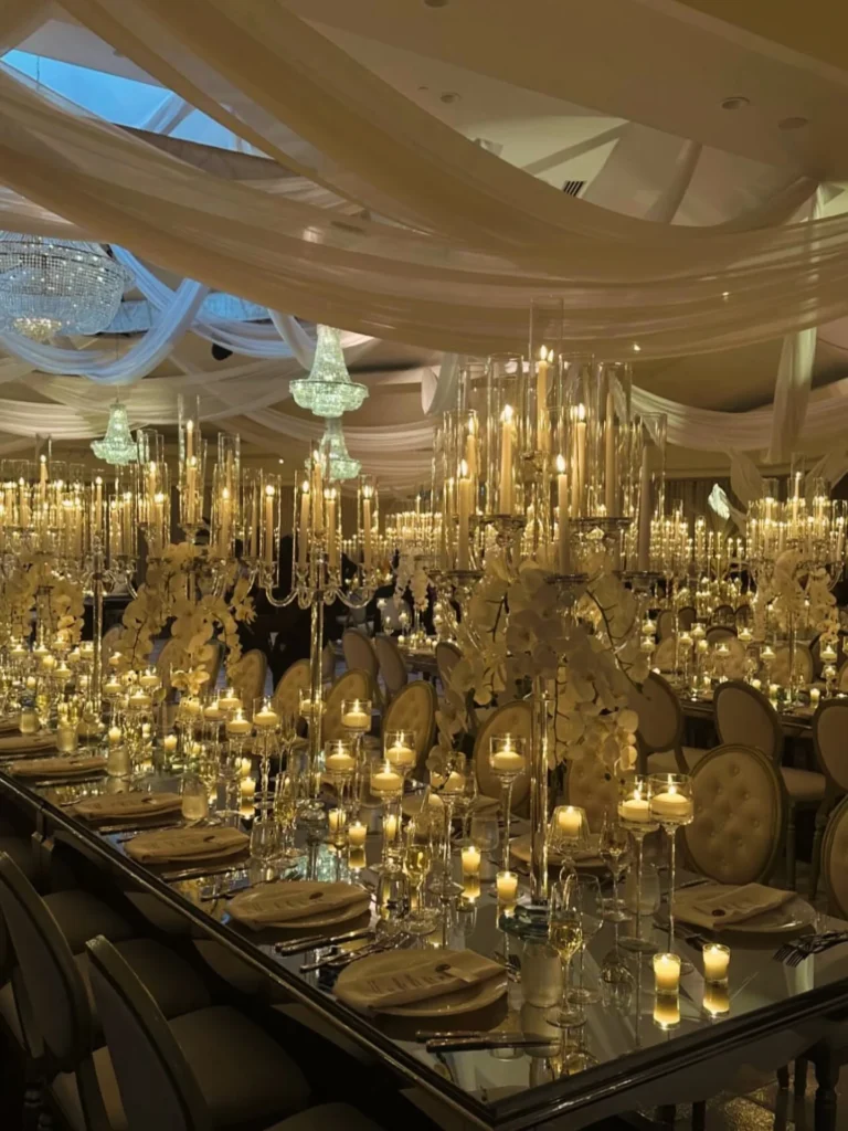 Luxurious Draped Candle Hall