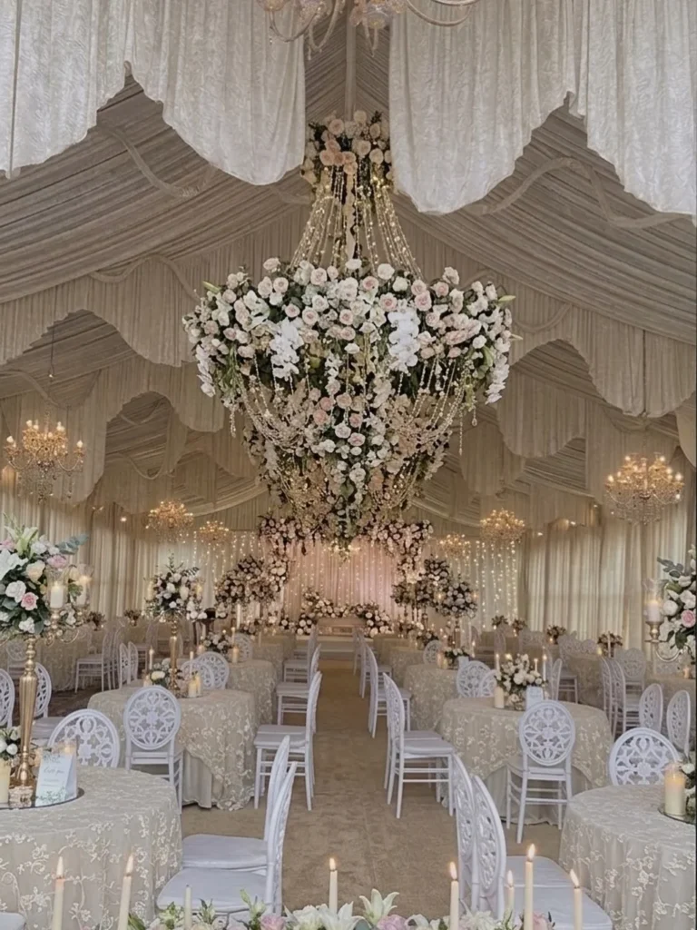 Minimal Arch Chandelier Setup