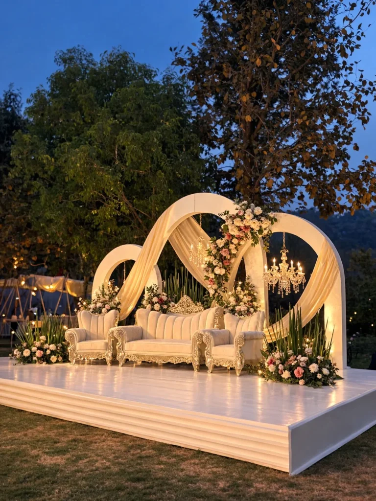Modern Curve Stage Chandelier