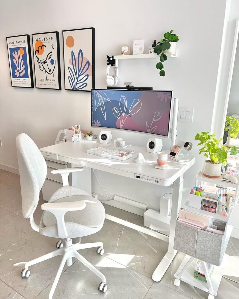Modern Dual Desk Layout