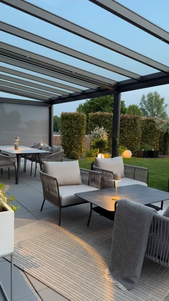 Modern Glass Roof Patio