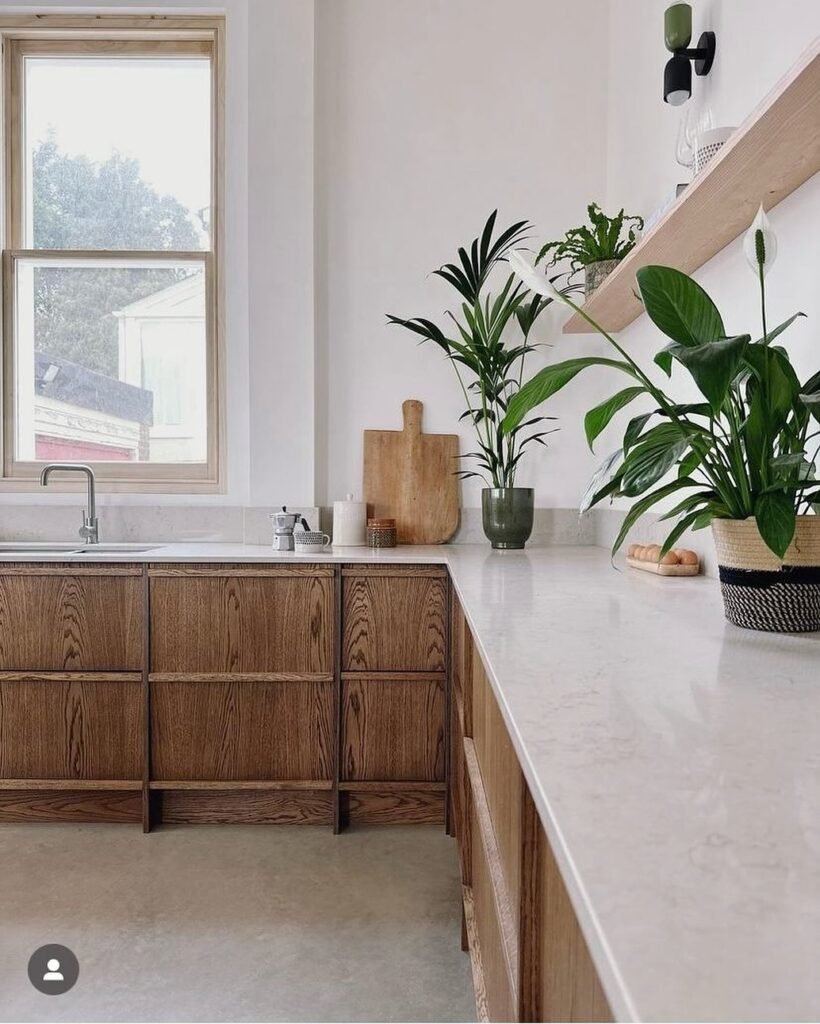 Natural Wood Lower Cabinets