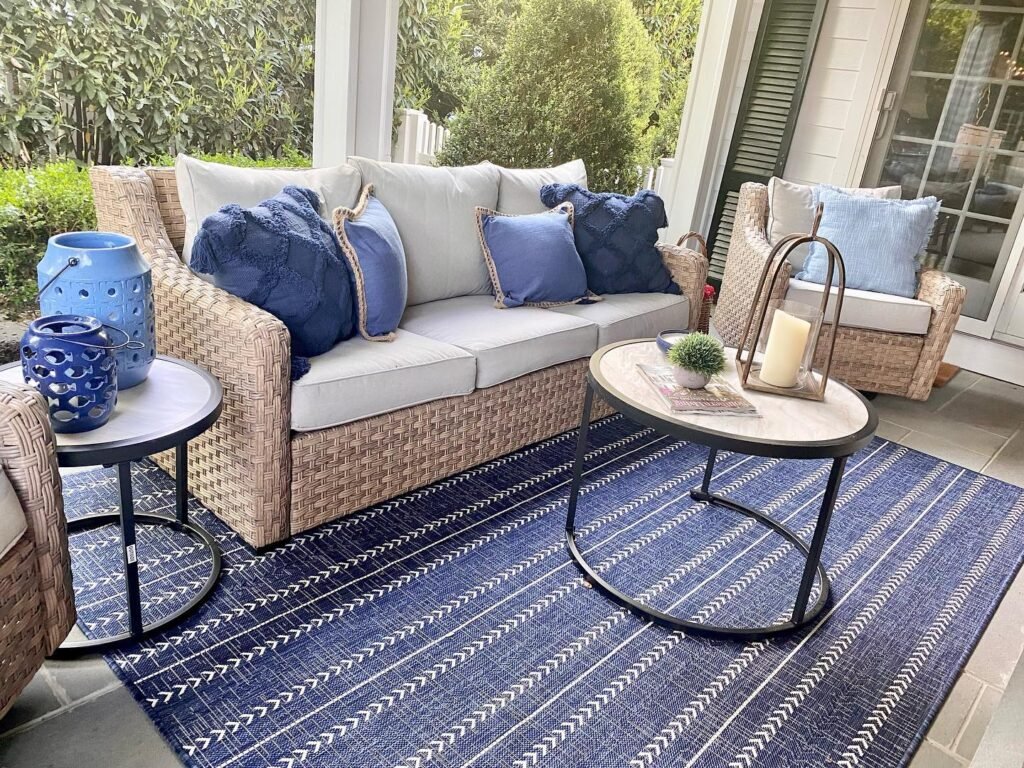 Navy Porch Rug