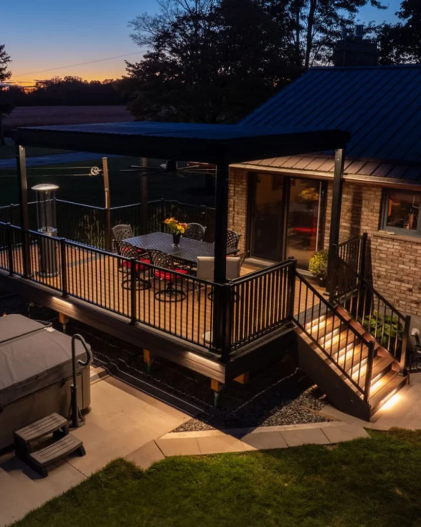 Night-Lit Entertaining Deck