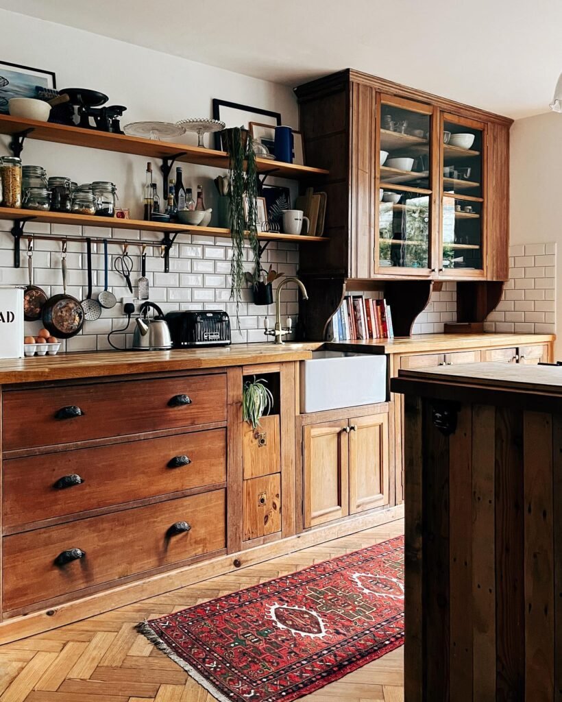 Open Shelf Rustic Style