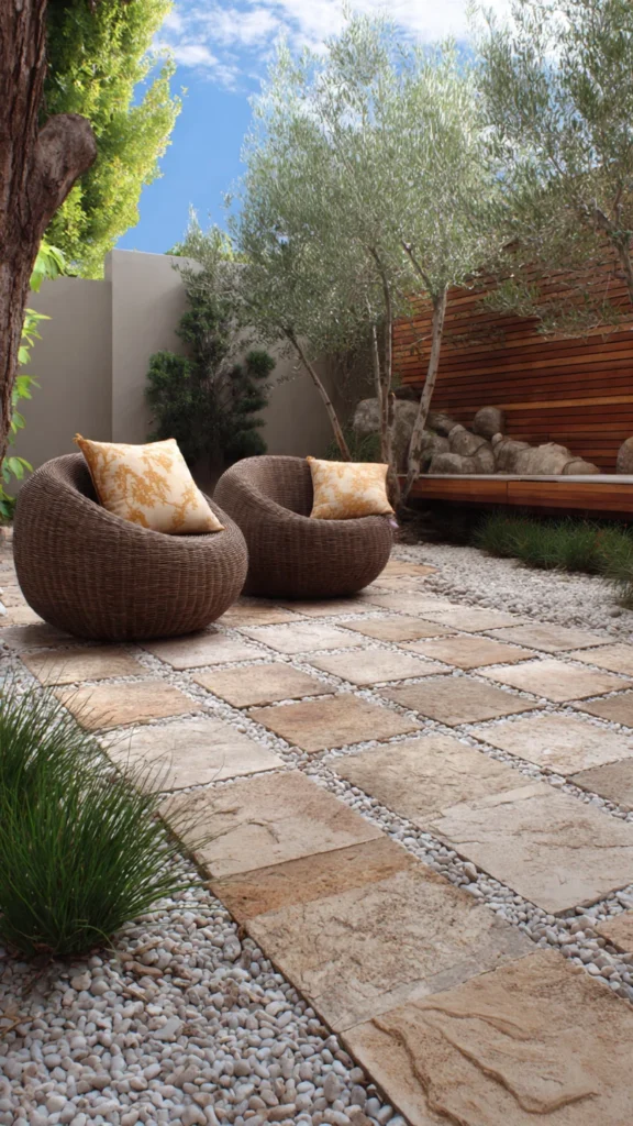 Outdoor Dining Stone Patio