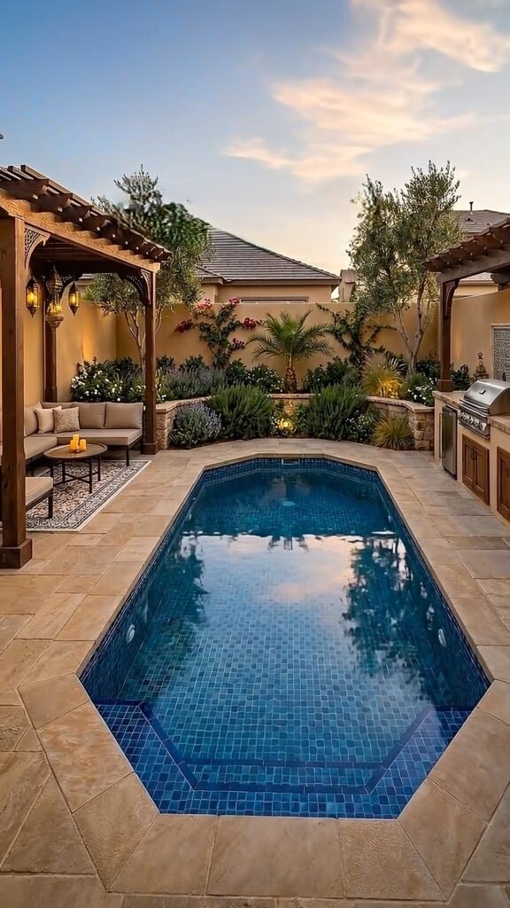 Outdoor Kitchen Pool Combo