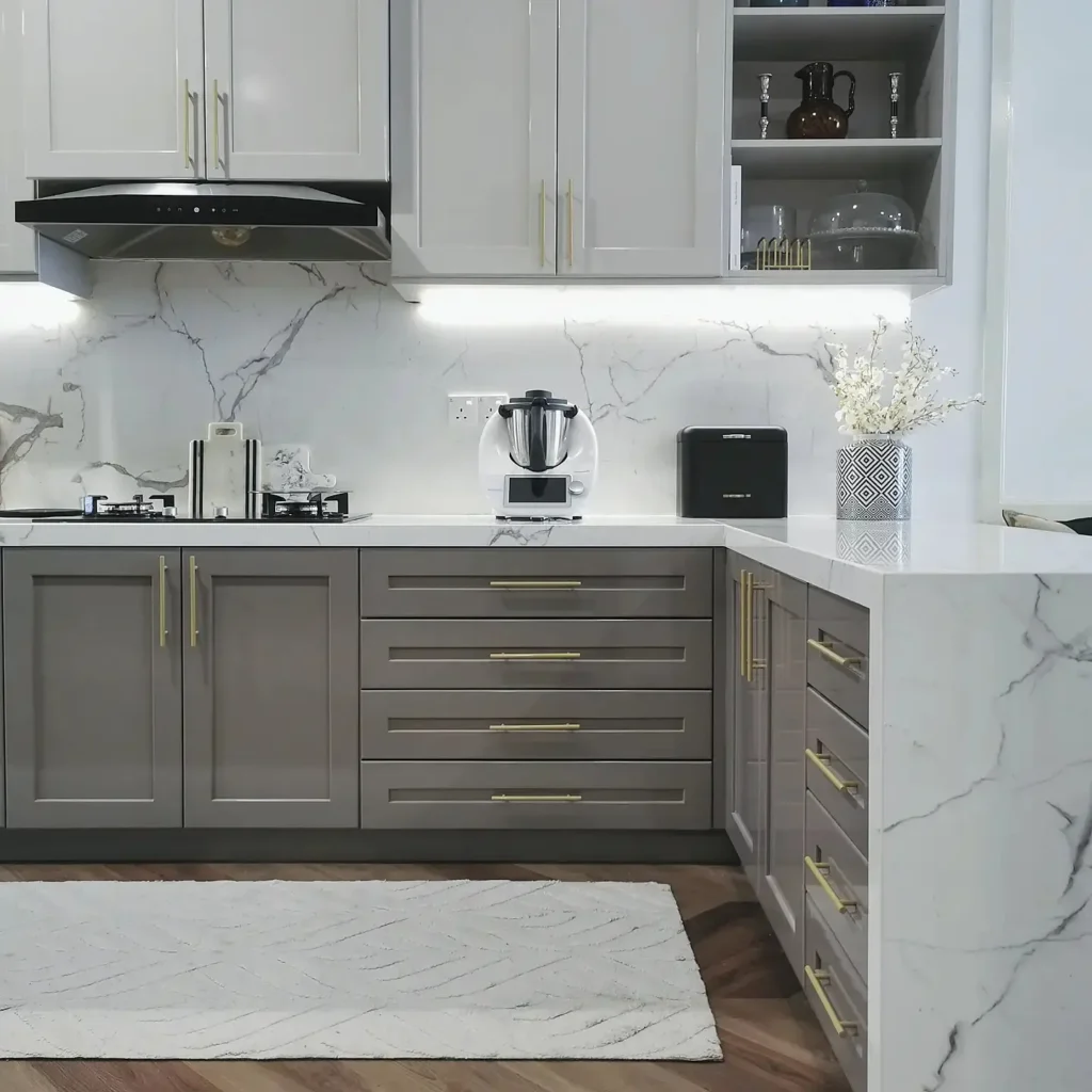 Patterned Gray Backsplash