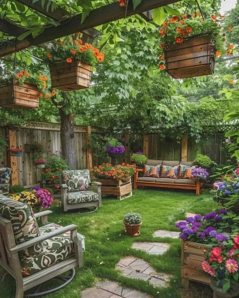 Pergola With Hanging Plants