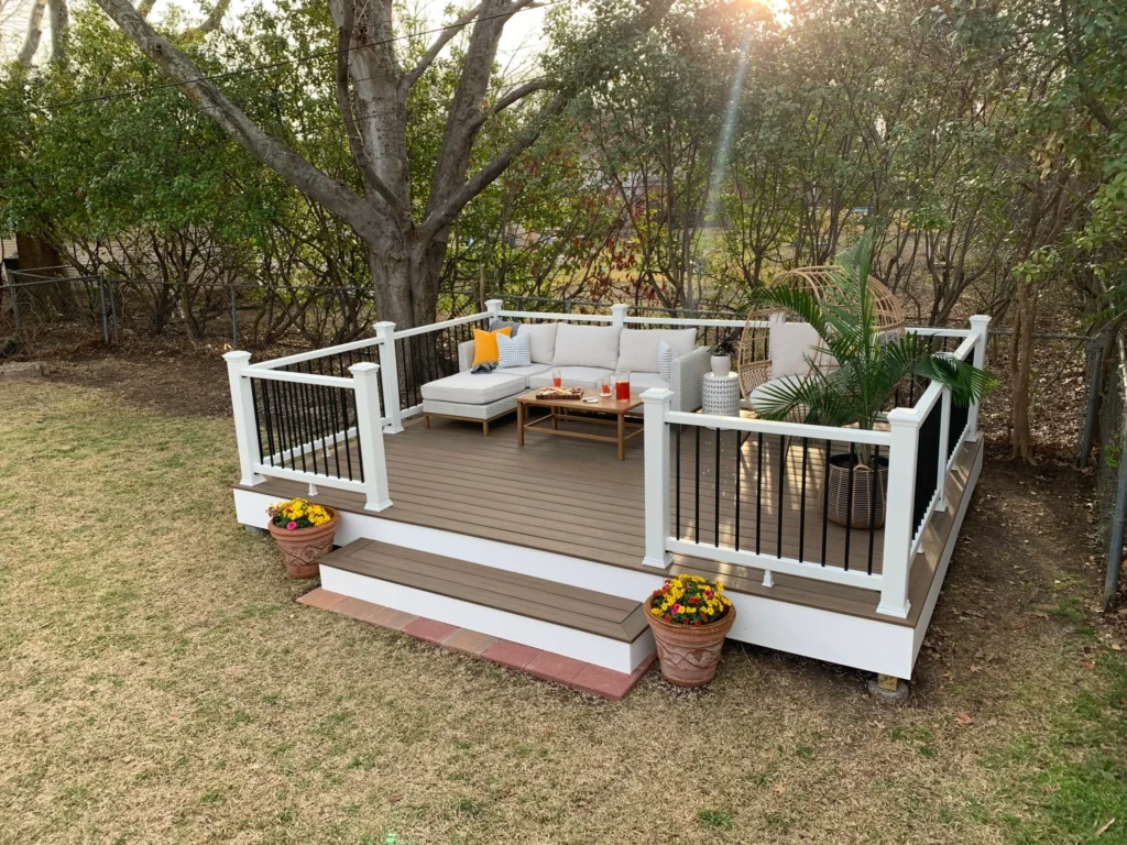 Poolside Wooden Deck Lounge
