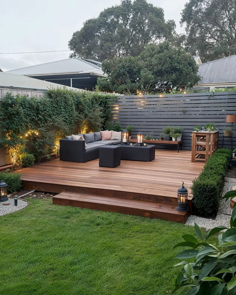 Private Fence Deck Lounge