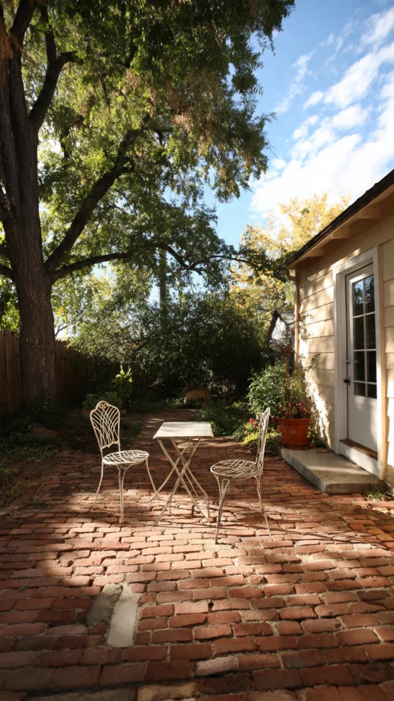 Rustic Brick Patio Area