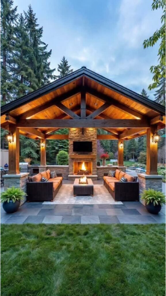 Rustic Cabin Style Patio