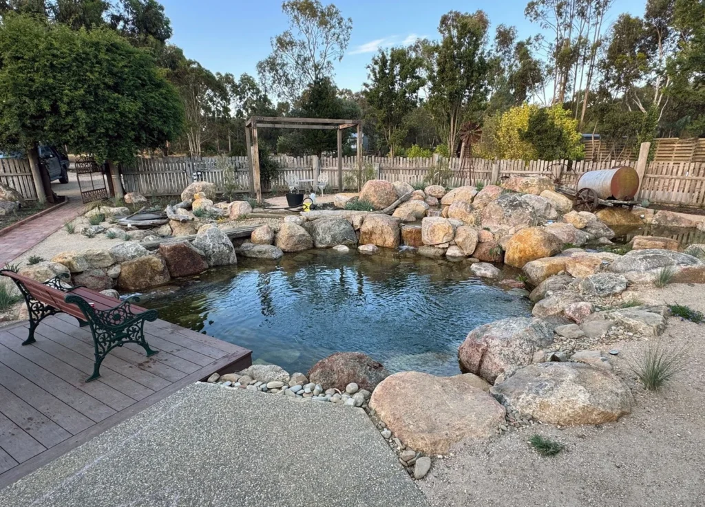 Rustic Rock Garden Pond
