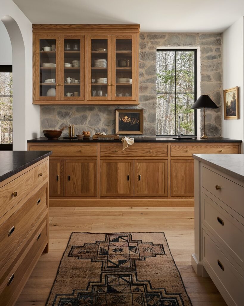 Rustic Stone And Wood Mix