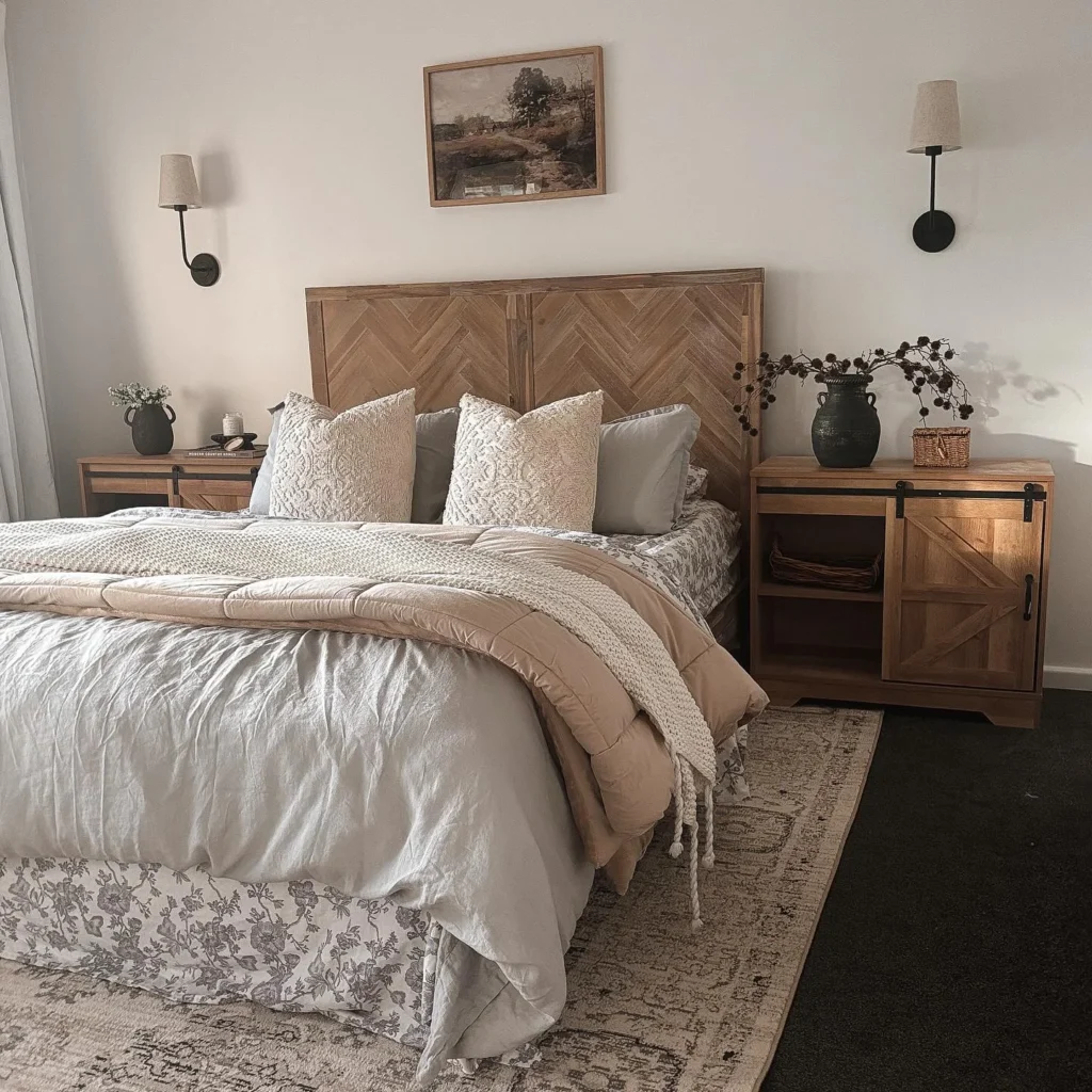 Rustic Wood Statement Bed