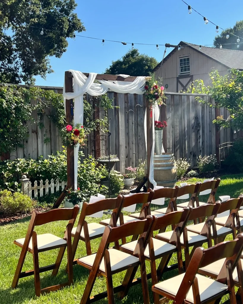 Simple Backyard Arch Setup