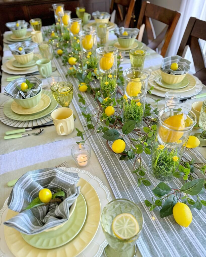 Soft Green Lemon Table