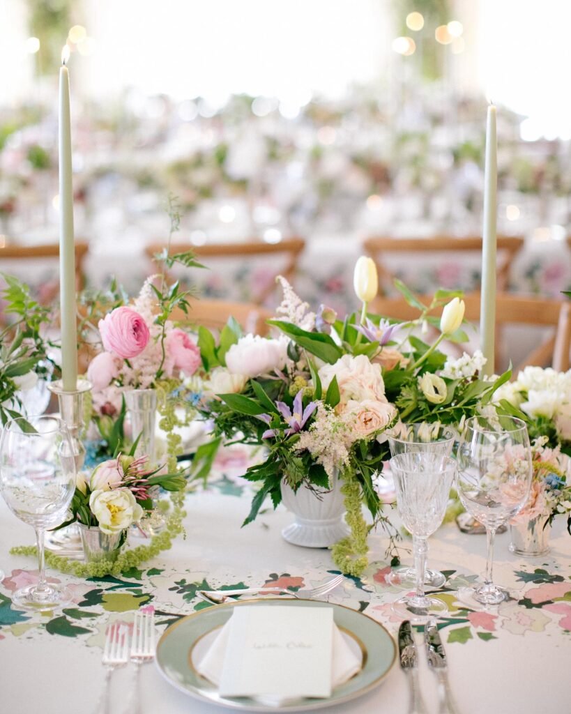 Soft Pastel Floral Setting
