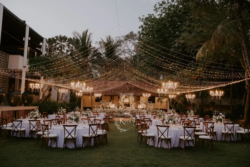 String Light Chandelier Canopy