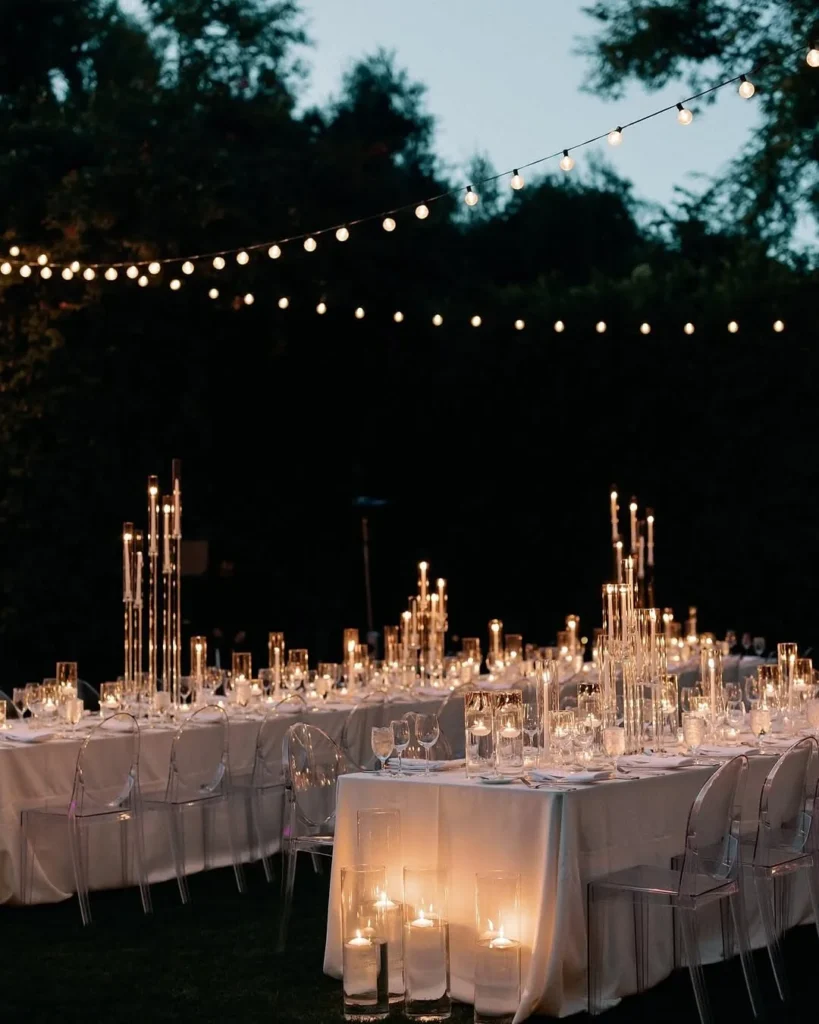 String Lights and Candle Blend