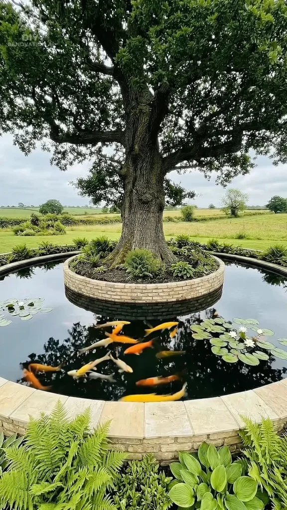 Tree Center Island Pond