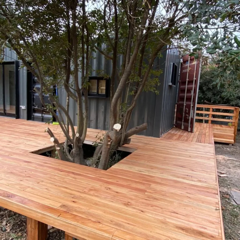 Tree Cutout Deck Design