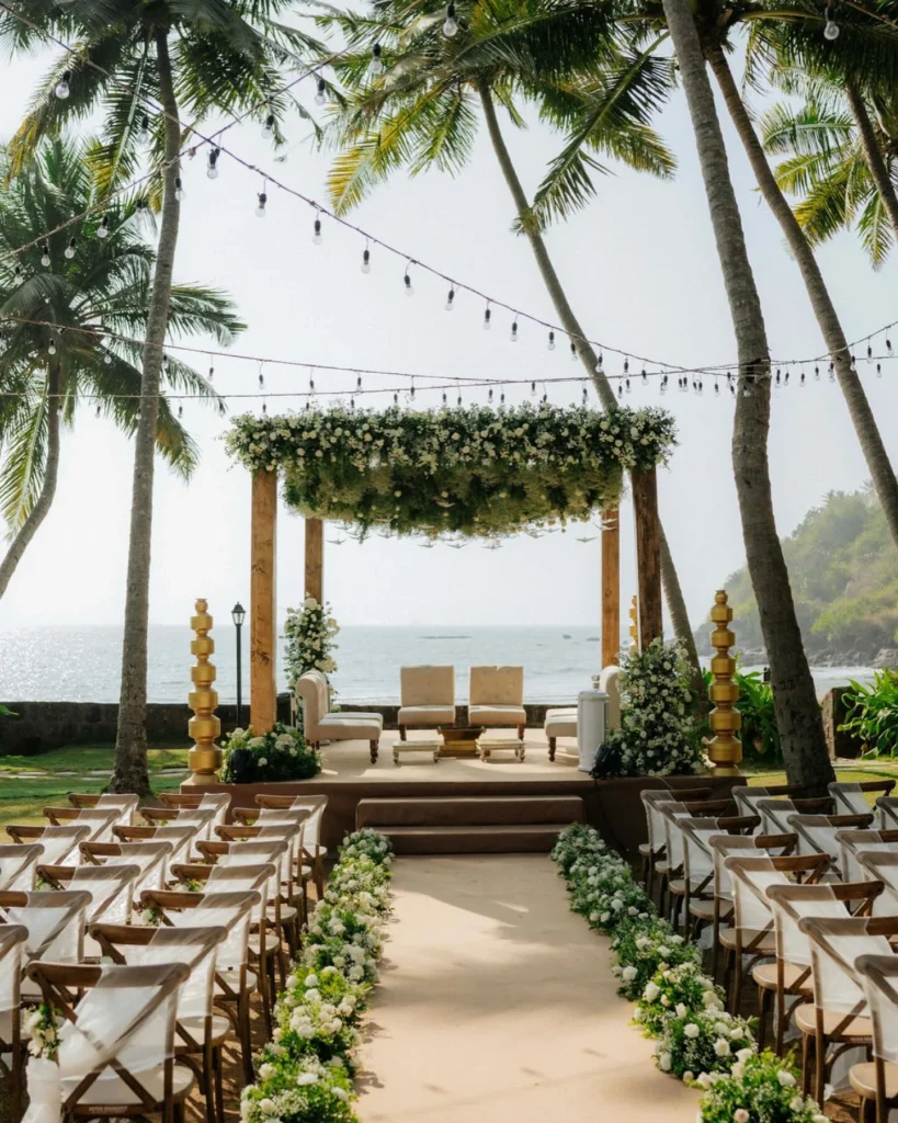 Tropical Ceremony Setup
