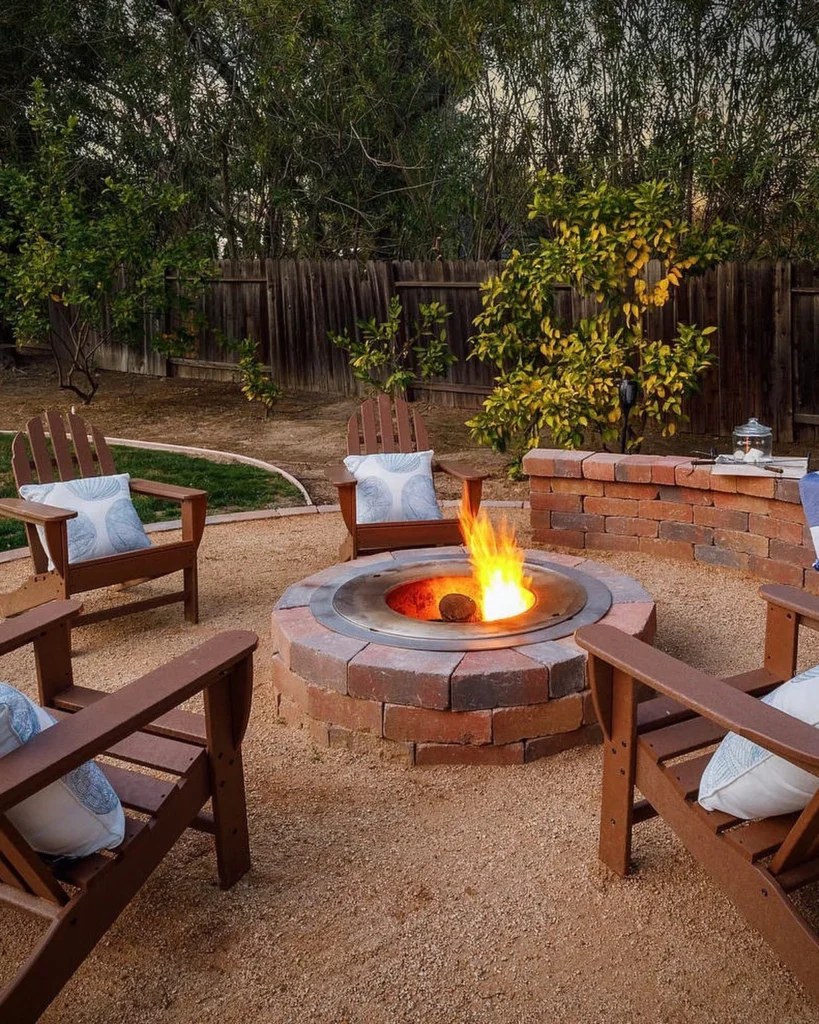 Warm Brick Fire Circle