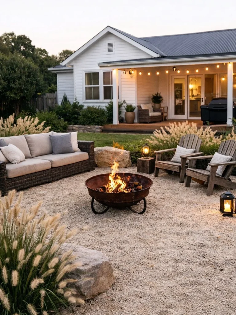 Warm Fire Pit Lounge
