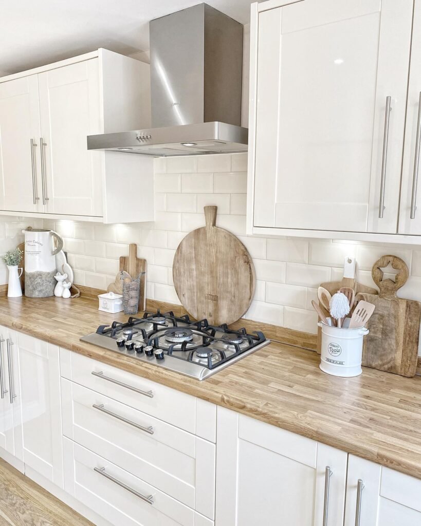 Warm White With Wood Details