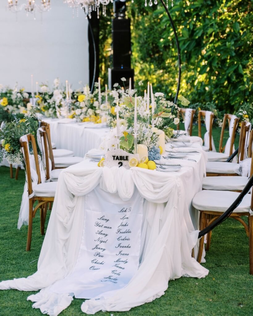 Yellow Floral Lemon Table