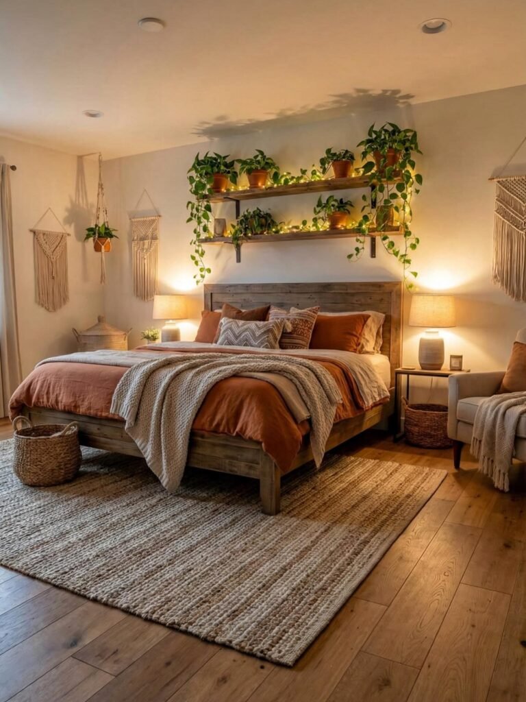 Add Shelves Above Bed