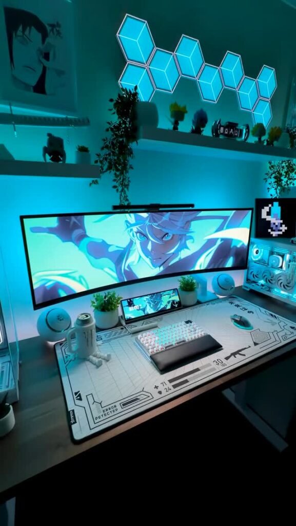 Aqua LED Gaming Wall
