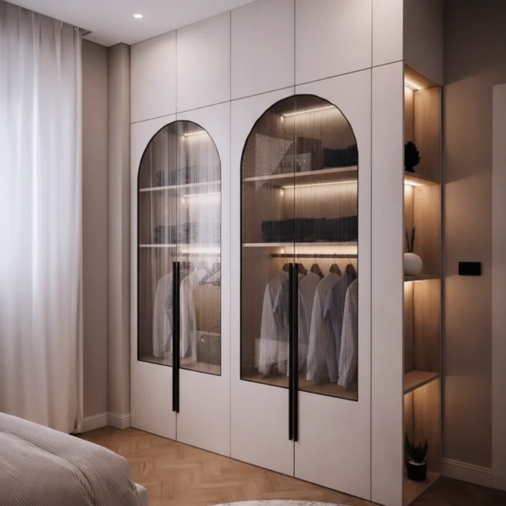 Arched Glass Wardrobe Doors