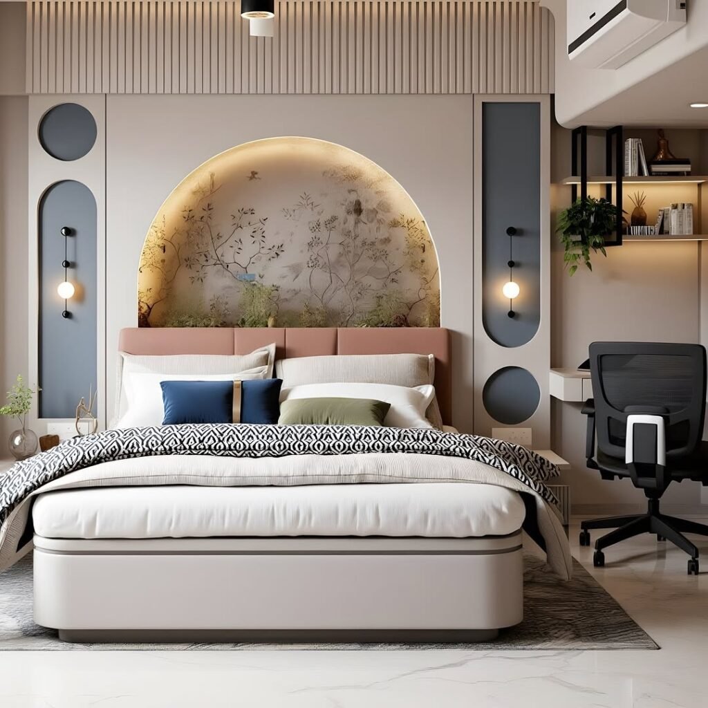 Artistic Bed Wall