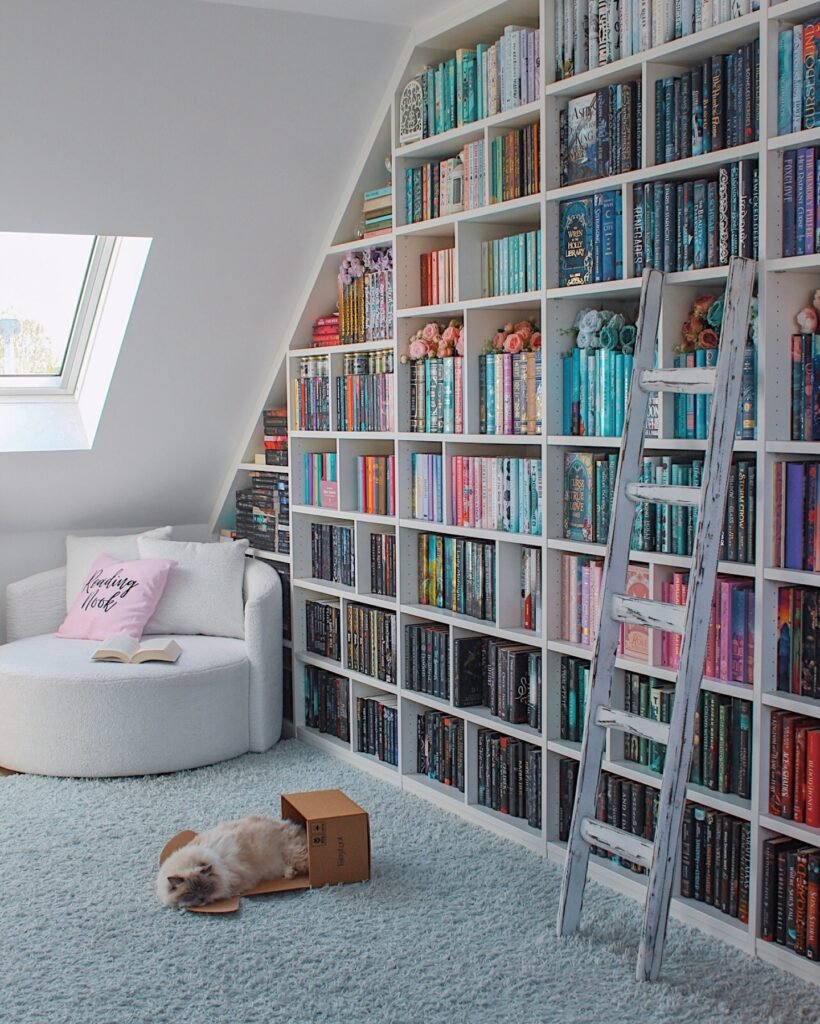 Attic Book Wall