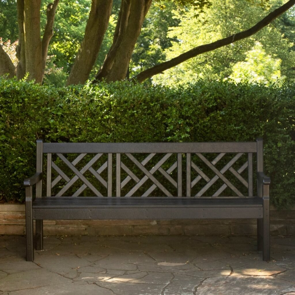 Black Lattice Bench