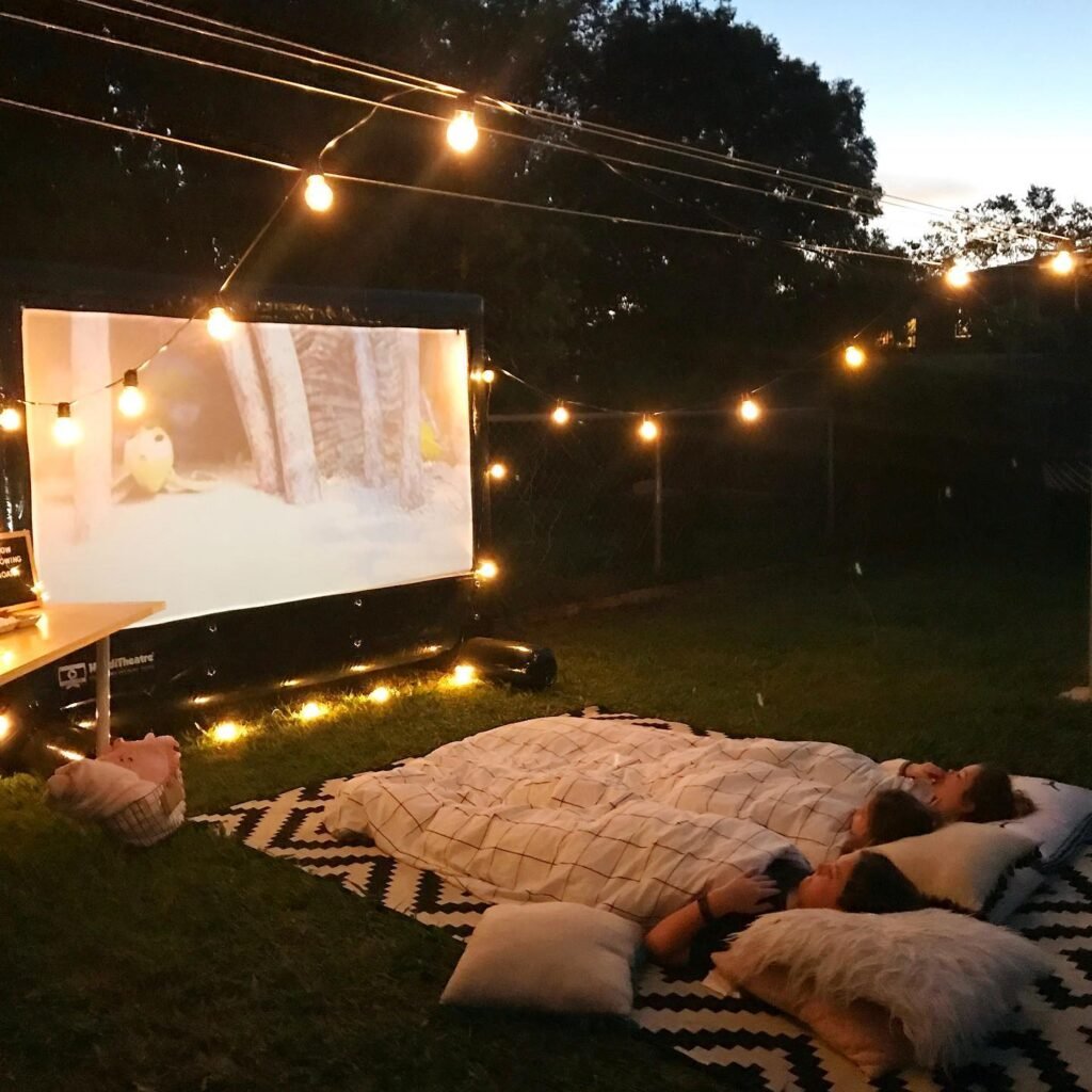 Blanket Bed Movie Night
